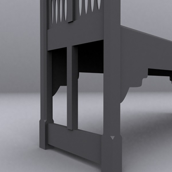 medieval bench 3d model - High Bench by SuIXo